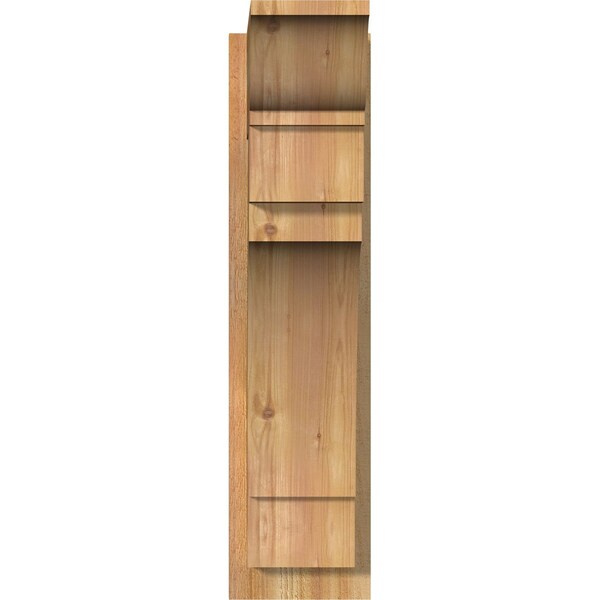 Merced Rough Sawn Traditional Outlooker, Western Red Cedar, 8W X 20D X 32H